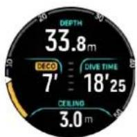 SUUNTO Ocean - Exemple : mode multi-gaz - 3