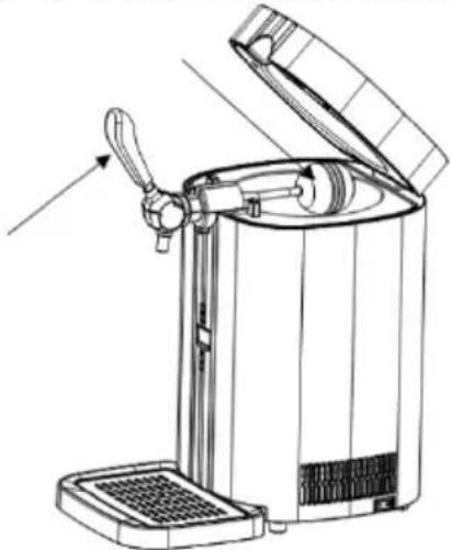 HISENSE HBD5A - Limpiar el mecanismo del grifo de cerveza - 1