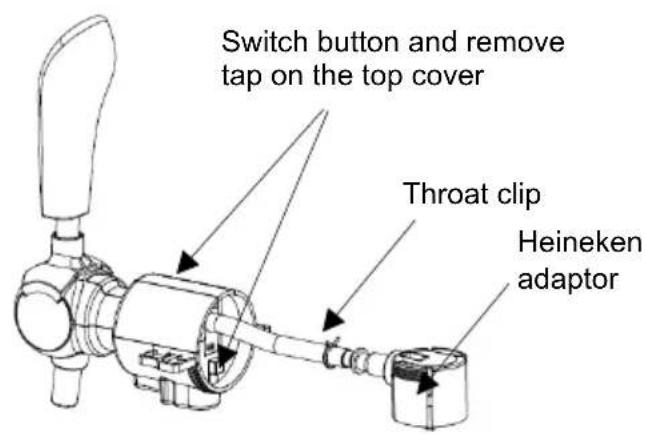 HISENSE HBD5A - How to change the beer tube - 1