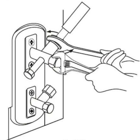 Sauber SERIE 3-2500 - USE SPANNER TO GRIP MAIN BODY OF VALVE - 1