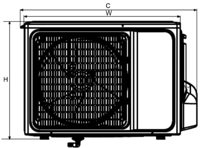 Sauber SERIE 3-3000 - DIMENSOES DE MONTAGEM DA UNIDADE - 1