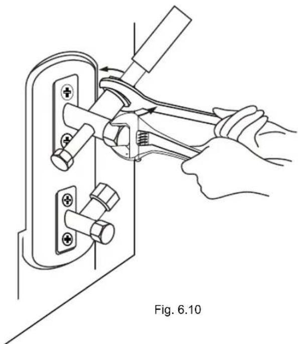 Sauber SERIE 3-3000 - USE UNA LLAVE PARA SUJETAR EL CUERPO PRINCIPAL DE LA VALVULA - 1