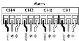 Alarme CH4 CH3 CH2 CH1 COM/030 + + COM/030 + + MINT/030 + + + + +