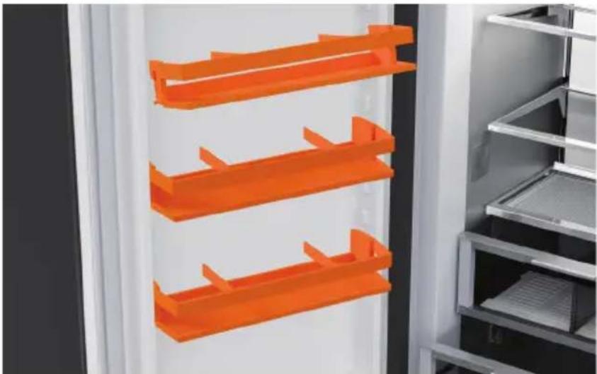 Fisher & Paykel RS3684WLUVE1 - Insertion de la tige de limitation de charnière - 8