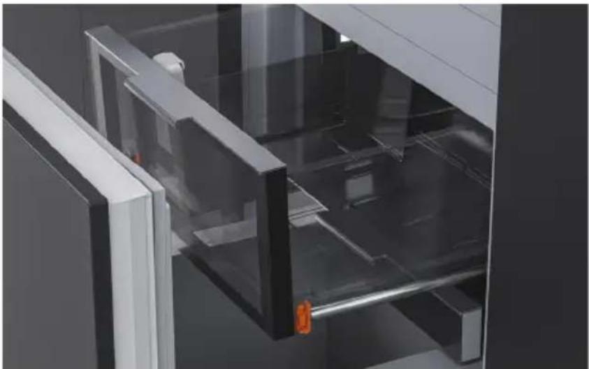Fisher & Paykel RS3684WLUVE1 - Retrait du bac supérieur du congélateur - 1