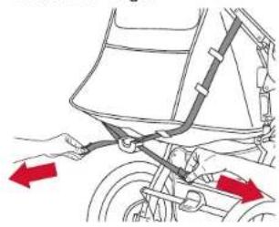 BOB Gear Revolution Flex 3.0 Duallie - Revenir à la position relevée Attrapez les anneaux de l'un ou l'autre des côtés du bouton d'inclinaison et tirez sur les sangles vers les côtés pour soulever le siège. - 1