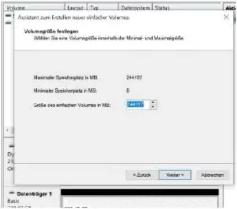 Digitus DA-71547 - Sélectionnez la taille de la partition en suivant les instructions et cliquez sur « Suivant » pour terminer. - 1