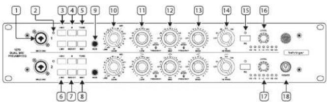 BEHRINGER 1273 - 前面板 - 1