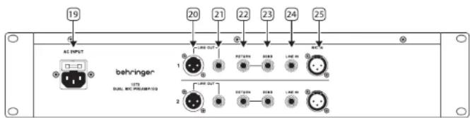 BEHRINGER 1273 - Conexión de alimentación: - 2
