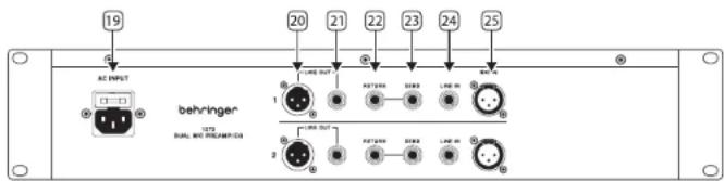 BEHRINGER 1273 - Connessioni di alimentazione: - 2