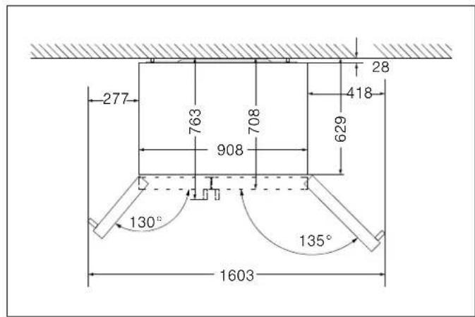 BOSCH KAD93AIDP - Türöffnungswinkel - 1