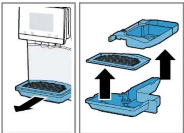BOSCH TQU60307 - Cleaning the drip tray and coffee dregs container - 1