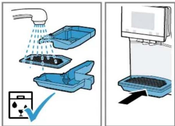 BOSCH TQU60703 - Limpiar la bandeja de goteo y el recipiente para posos de café - 2