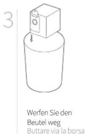 EZICLEAN Aqua connect x1200 - Wechseln Sie den Staubbeutel / Cambiare il sacchetto della polvere - 2