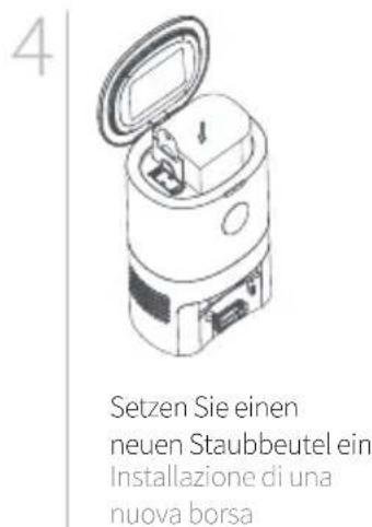 EZICLEAN Aqua connect x1200 - Wechseln Sie den Staubbeutel / Cambiare il sacchetto della polvere - 3
