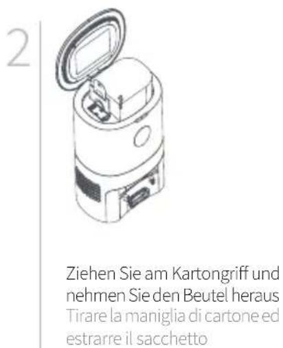 EZICLEAN Aqua connect x1200 - Wechseln Sie den Staubbeutel / Cambiare il sacchetto della polvere - 1