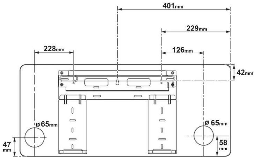 OLIMPIA SPLENDID Alyas Pro E - - Gaten boren voor de doorgang van de buizen - 2