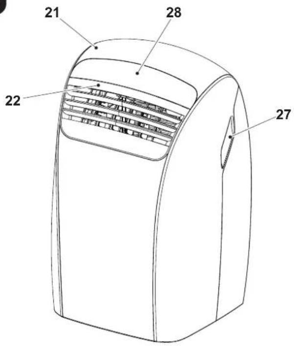 OLIMPIA SPLENDID Dolceclima 12 HP WiFi - - PÄÄOSIEN TUNNISTAMINEN (Kuva A) - 1