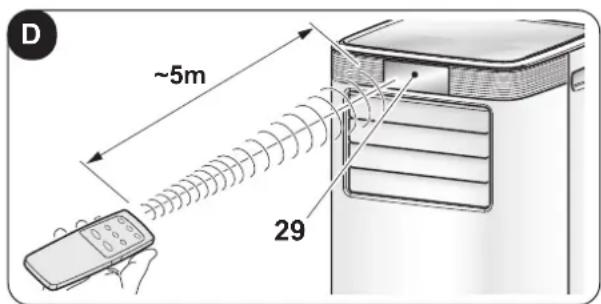OLIMPIA SPLENDID Dolceclima 10 HP WIFI - 3.3.c - Kaukosäätimen asento - 1