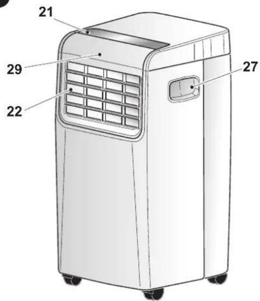 OLIMPIA SPLENDID Dolceclima Compact 8 M - - HLAVNÍ ČÁSTI (obr. A) - 1