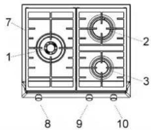 TEKA EX 70.1 2G AI AL DR CI - DESCRIPCIÓN PLACAS DE COCCIÓN DESCRIPTION OF HOBS DESCRIPTION DES TABLES DE CUISSON ΠΕΡΙΓΡΑΦΗ ΕΣΤΙΩΝ ΜΑΓΕΙΡΕΜΑΤΟΣ DESCRIÇÃO DO APARELHO - 1