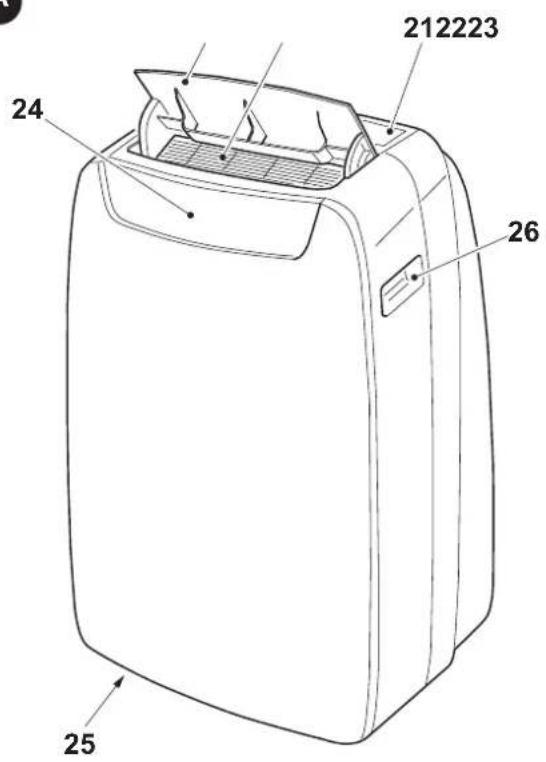OLIMPIA SPLENDID Dolceclima Air Pro A++ - - HLAVNÍ ČÁSTI (obr. A) - 1