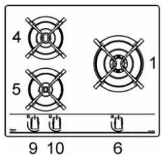 TEKA GBC 64003 KB - DESCRIPCIÓN PLACAS DE COCCIÓN - DESCRIPTION OF HOBS DESCRIPTION DES TABLES DE CUISSON - ΠΕΡΙΓΡΑΦΗ ΕΣΤΙΩΝ ΜΑΓΕΙΡΕΜΑΤΟΣ DESCRIÇÃO DO APARELHO - 3