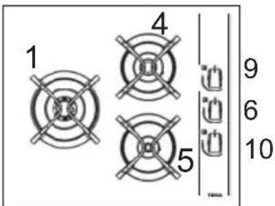 TEKA GBC 64000 KB - DESCRIPCIÓN PLACAS DE COCCIÓN - DESCRIPTION OF HOBS DESCRIPTION DES TABLES DE CUISSON - ΠΕΡΙΓΡΑΦΗ ΕΣΤΙΩΝ ΜΑΓΕΙΡΕΜΑΤΟΣ DESCRIÇÃO DO APARELHO - 4
