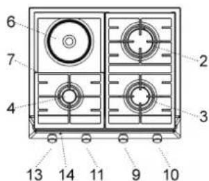TEKA EX 90.1 6G Ai - DESCRIPCIÓN PLACAS DE COCCIÓN DESCRIPTION OF HOBS DESCRIPTION DES TABLES DE CUISSON ΠΕΡΙΓΡΑΦΗ ΕΣΤΙΩΝ ΜΑΓΕΙΡΕΜΑΤΟΣ DESCRIÇÃO DO APARELHO - 2
