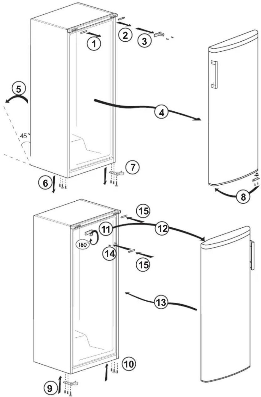 TEKA TGF3 270 X - Türanschlag umkehren - 1