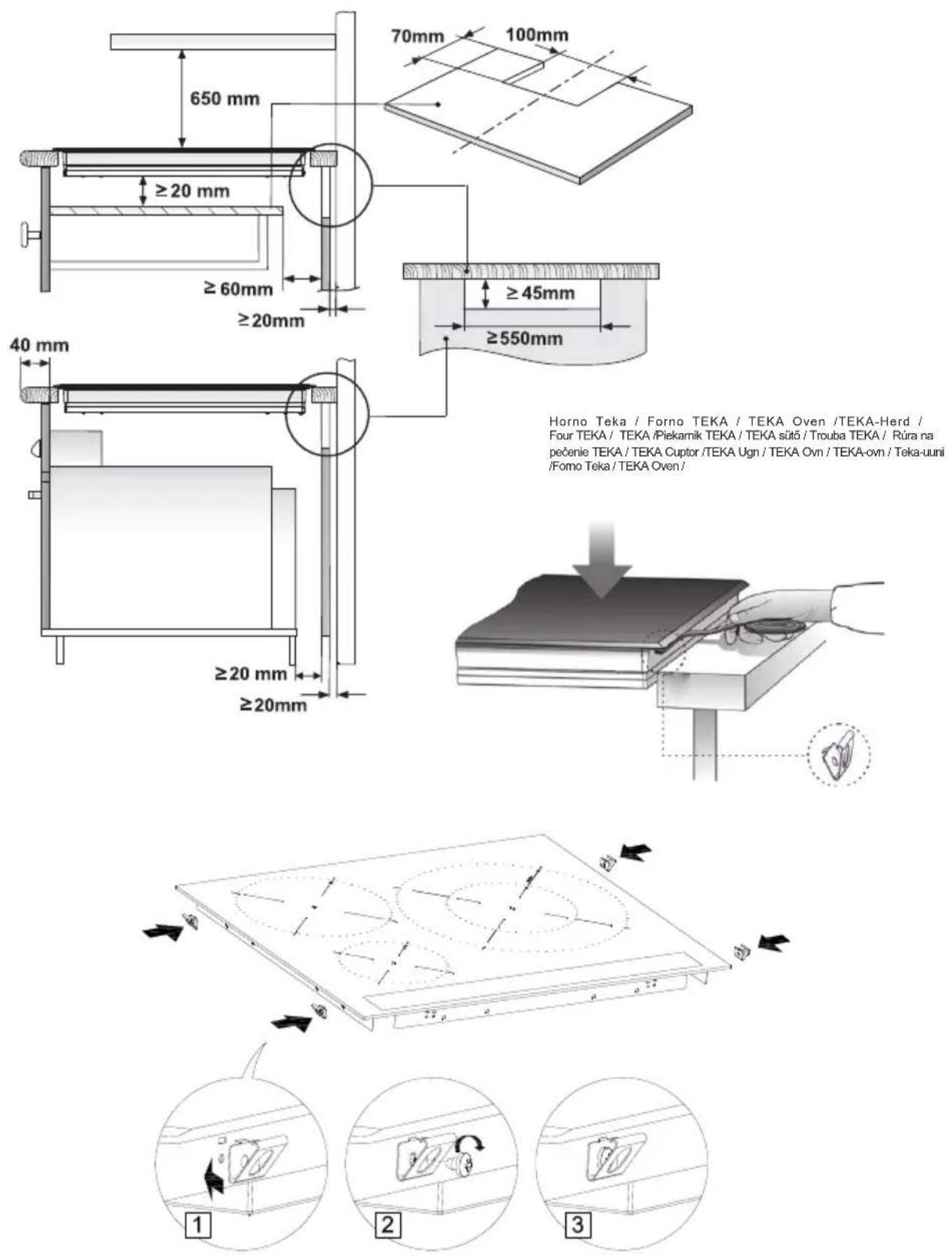 TEKA IBC 63015 MSS - Instalación / Instalação / Installation / Montage / Installation / Kurulum / Montaz / Instalace / Inštalácia / Instalare / Installazione / Installatie - 1