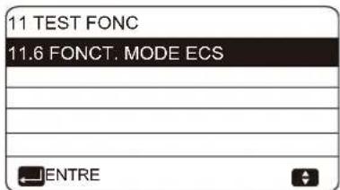 11 TEST FONC 11.6 FONCT. MODE ECS ENTRE