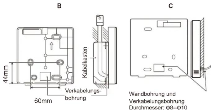 OLIMPIA SPLENDID Sherpa Monobloc S2 E - Installationsverfahren und Anpassung der Einstellung der kabelgebundenen Fernbedienung - 7
