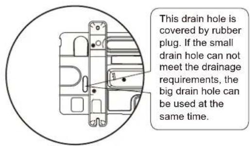 OLIMPIA SPLENDID Sherpa Monobloc S2 E - Drain hole position - 2