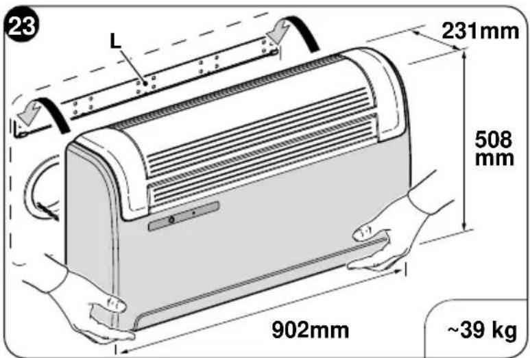 OLIMPIA SPLENDID Unico Edge - - Positioning of the device on the anchor brackets - 2