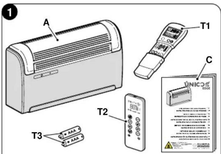 OLIMPIA SPLENDID Unico Edge - - LIST OF THE COMPONENTS SUPPLIED - 1