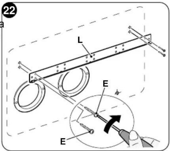 OLIMPIA SPLENDID Unico Edge - - Posicionamiento del dispositivo en los soportes de anclaje - 1