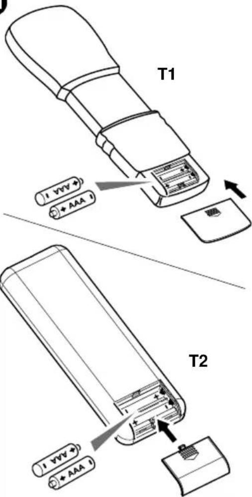 OLIMPIA SPLENDID Unico Edge - Gebruik altijd nieuwe batterijen en vervang ze allebei. Als oude batterijen worden gebruikt of batterijen van een ander type kan dit een slechte werking van de afstandbediening veroorzaken. - 1