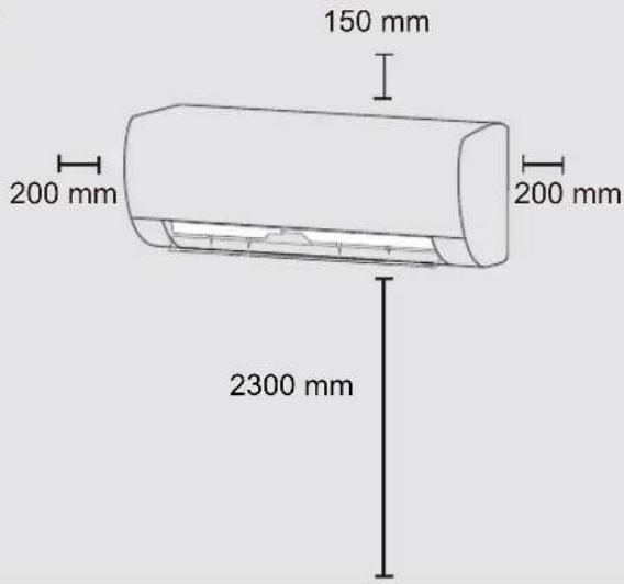 150 mm 200 mm 200 mm 2300 mm