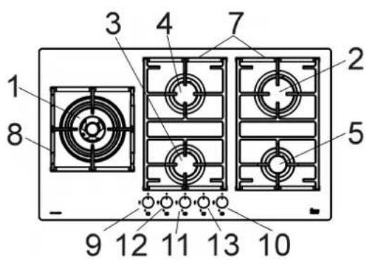 TEKA CGW LUX 78 2G AI AL 2TR CI - TECHNICAL DATA FOR THE APPLIANCE GAS REGULATION - 7