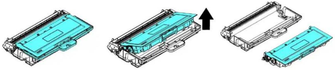 AVISION AM40A - Retrait de l'ensemble tambour et cartouche de toner - 3