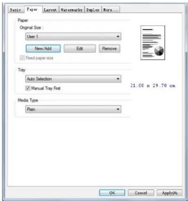 AVISION AM40A - L'onglet Papier - 1