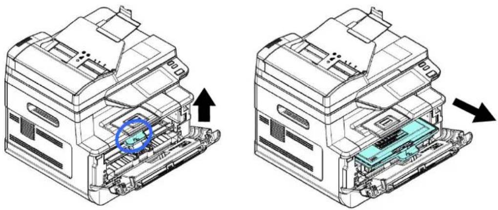 AVISION AM40A - Retrait de la cartouche de toner - 2