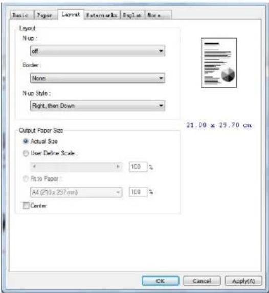 AVISION AM40Q - L'onglet Mise en page - 1