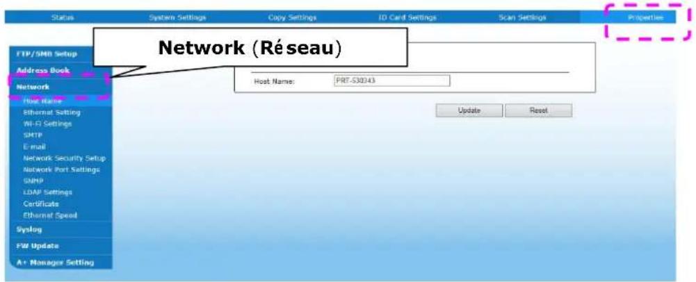 AVISION AM40Q - Pour spécifier le serveur SMTP, - 1