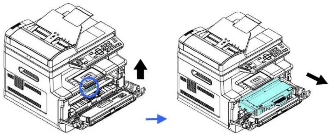 AVISION AM40Q - Retrait de l'ensemble tambour et cartouche de toner - 2
