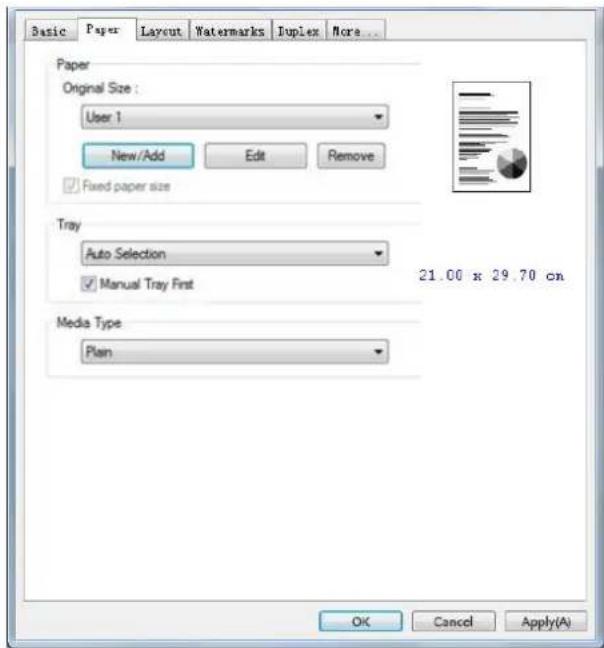 AVISION AM40Q - L'onglet Papier - 1