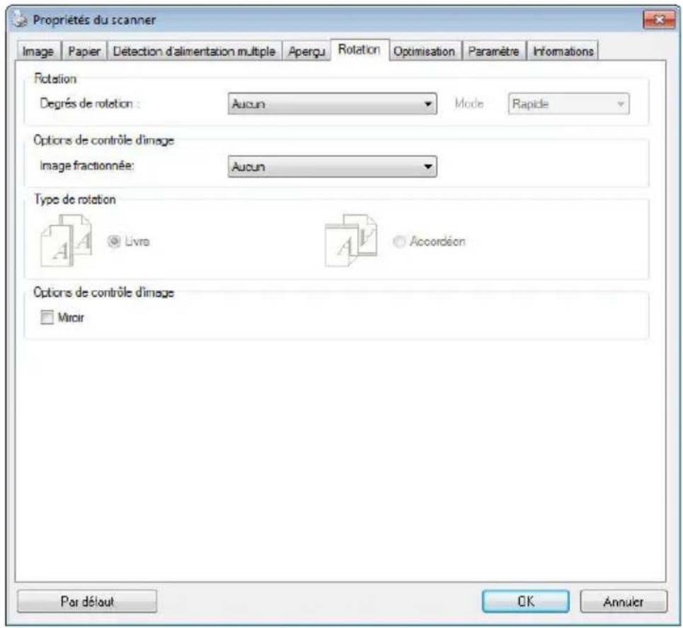 AVISION AD120S - L'onglet Rotation - 1