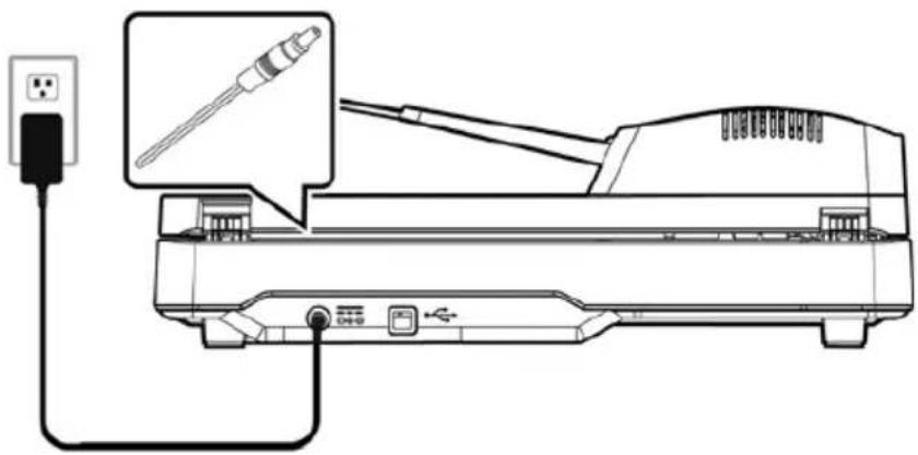 AVISION AD120S - Connecter le câble d'alimentation - 1