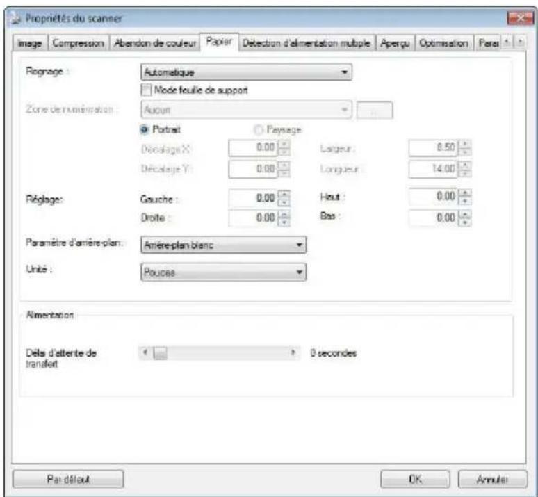 AVISION AD360GN - L'onglet Papier - 1